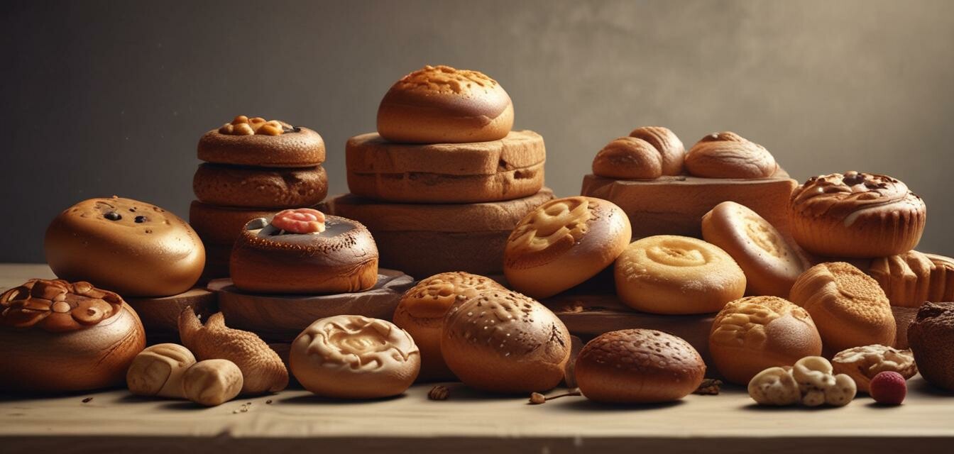 Various types of artisan baked goods